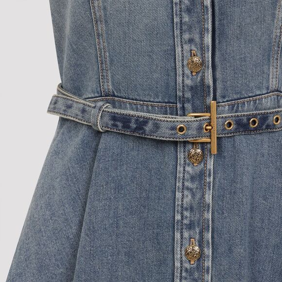 Alexander Mcqueen Denim Mini Dress Women - Picture 3 of 4